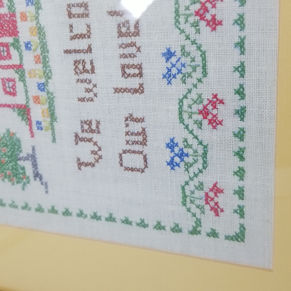 Vintage Cross-Stitch Framed & Matted - Picture 8 of 16
